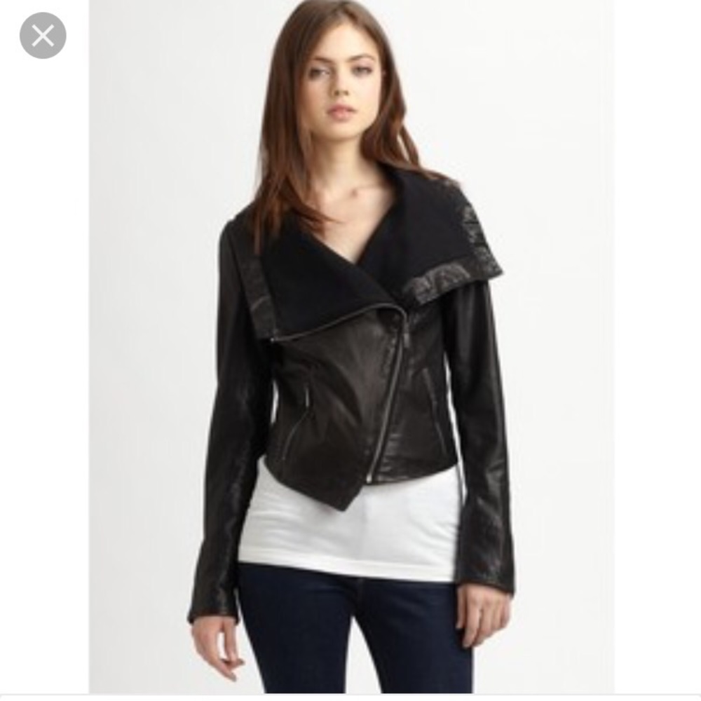 Brand "Line" Leather Jacket XS